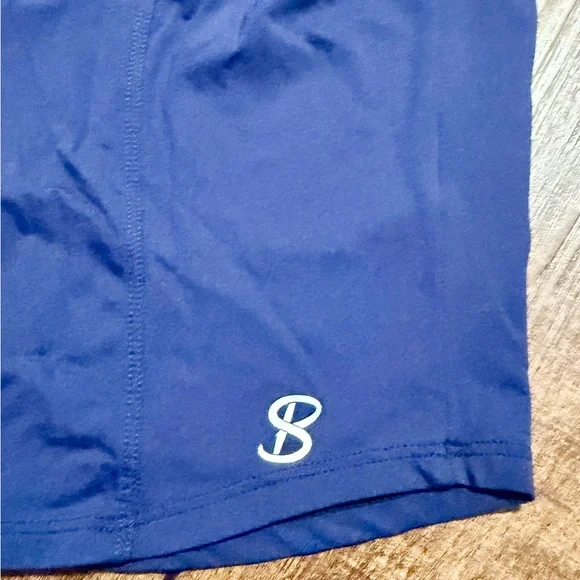 Sofibella Navy Floral Athletic Tank | Racerback Tennis Golf Top | Size S - Picture 2 of 4